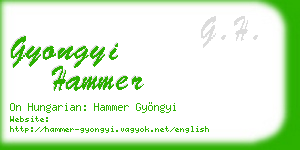gyongyi hammer business card